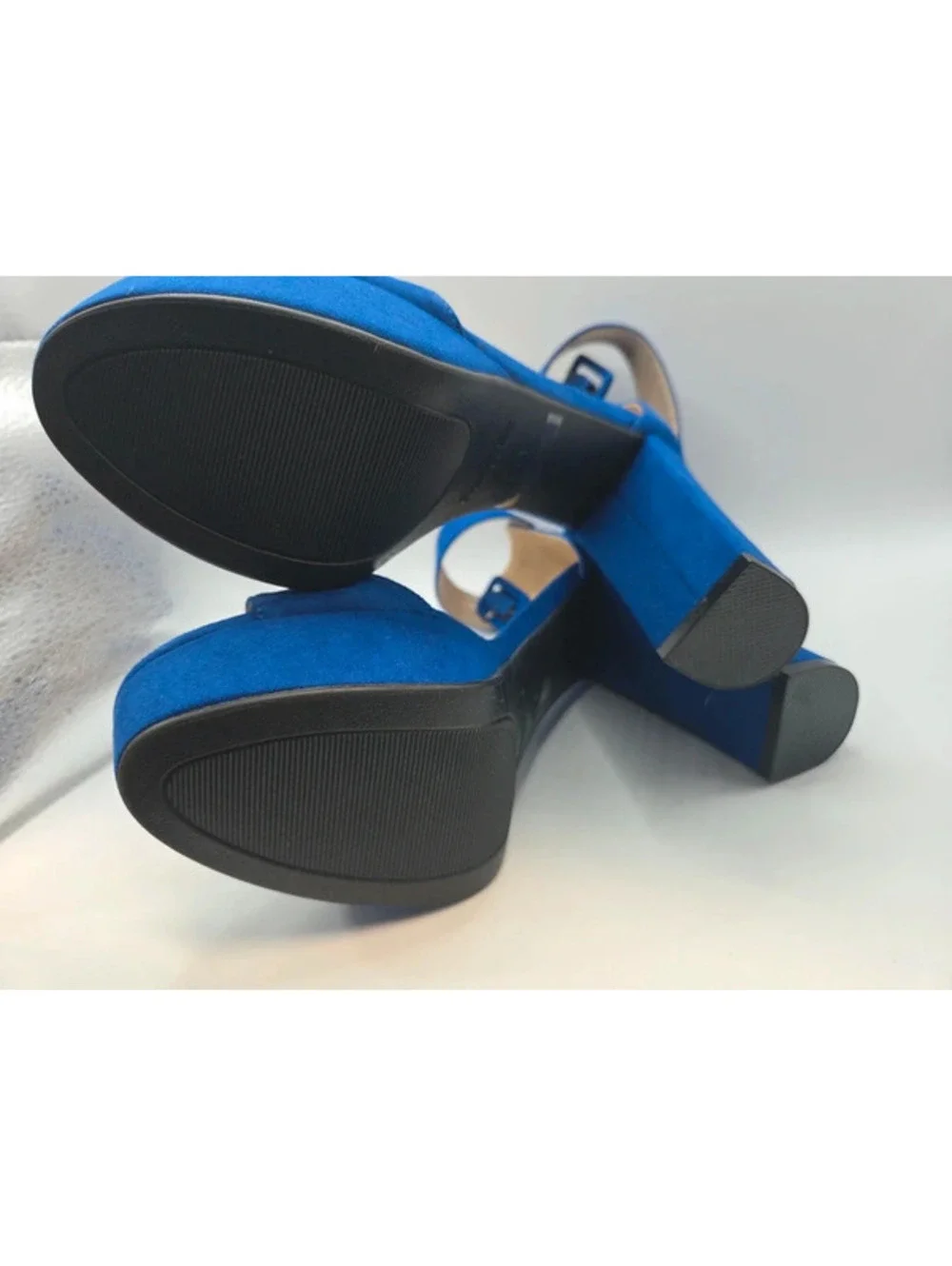 Dream Pairs Royal Blue Platform Block Heel Sandals Women's Size 7